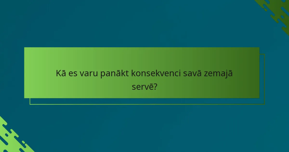 Kā es varu panākt konsekvenci savā zemajā servē?